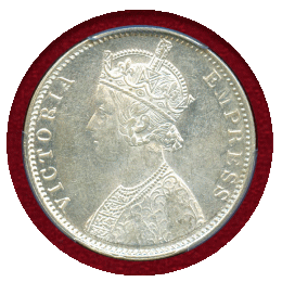 【SOLD】英領インド 1900B ルピー 銀貨 ヴィクトリア PCGS MS62