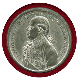 神聖ローマ帝国 1790年 レオポルド2世 戴冠式メダル ホワイトメタル