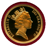 イギリス 1987年 ソブリン 金貨 エリザベス2世 NGC PF70UC