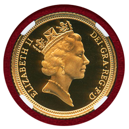 イギリス 1995年 1/2ソブリン 金貨 エリザベス2世 NGC PF69UC