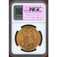 【SOLD】ペルー 1963年 100ソル 金貨 女神座像 NGC MS64