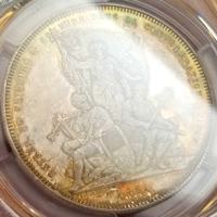 スイス 連邦射撃祭 1881年 5フラン 銀貨 フリブール PCGS MS64