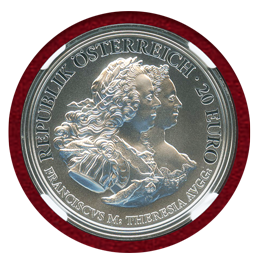 【SOLD】オーストリア 2017年 20ユーロ銀貨 マリア・テレジア生誕 300周年 PF70