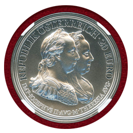 【SOLD】オーストリア 2018年 20ユーロ銀貨 マリア・テレジア生誕 300周年 PF70
