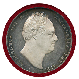 イギリス 1831年 ハーフクラウン プルーフ 銀貨 ウィリアム4世 "W W" CGS82