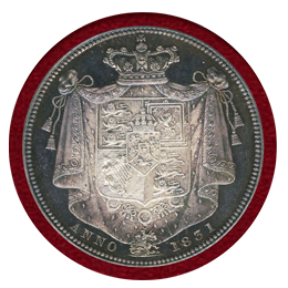 イギリス 1831年 ハーフクラウン プルーフ 銀貨 ウィリアム4世 "W W" CGS82