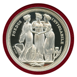 イギリス 2020年 5ポンド(2oz) 銀貨 スリーグレイセス PF69UC FR