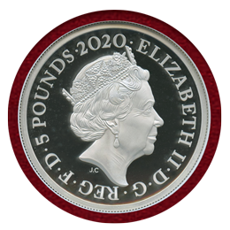 イギリス 2020年 5ポンド(2oz) 銀貨 スリーグレイセス PF69UC FR