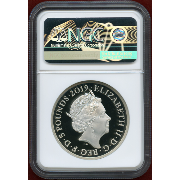 2019 タワーオブロンドンワタリカラス ピエフォー£5銀貨 PF70 UCFR 2019 タワーオブロンドンワタリカラス ピエフォー£5銀貨 PF70