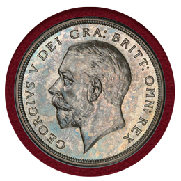 イギリス 1927年 クラウン 銀貨 ジョージ5世 PCGS PR65
