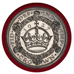 イギリス 1927年 クラウン 銀貨 ジョージ5世 PCGS PR65