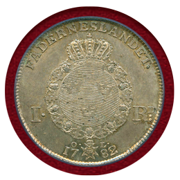 【SOLD】スウェーデン 1782OL 1リクスダラー 銀貨 グスタフ3世 PCGS MS61