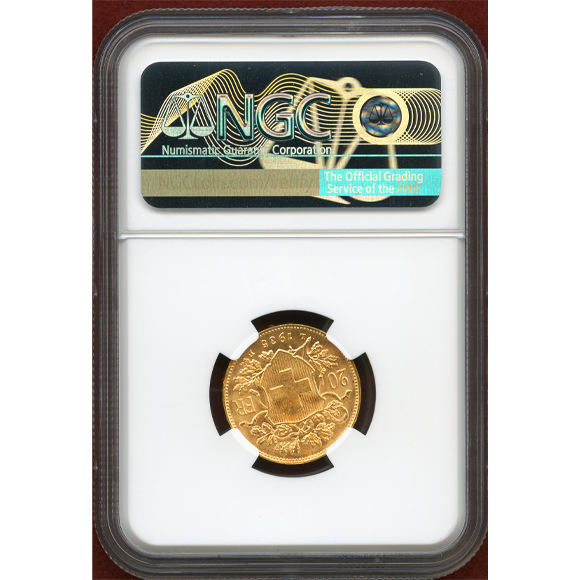 1927B スイス G20F金貨 MS 66 NGC認定　アルプス少女　高鑑定 1927B スイス G20F金貨 MS 66 NGC認定 アルプス少女 高鑑定