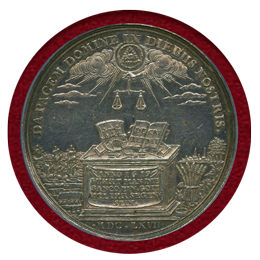 【SOLD】ドイツ ハンブルク 1667年 ポルトガレッサー 銀メダル 都市景観 NGC MS61