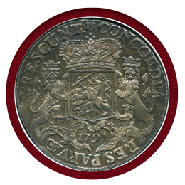 【SOLD】オランダ ユトレヒト 1791年 デュカトン 銀貨 シルバーライダー NGC AU D