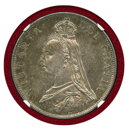 イギリス 1887年 4シリング銀貨 ヴィクトリア ジュビリーヘッド NGC MS60