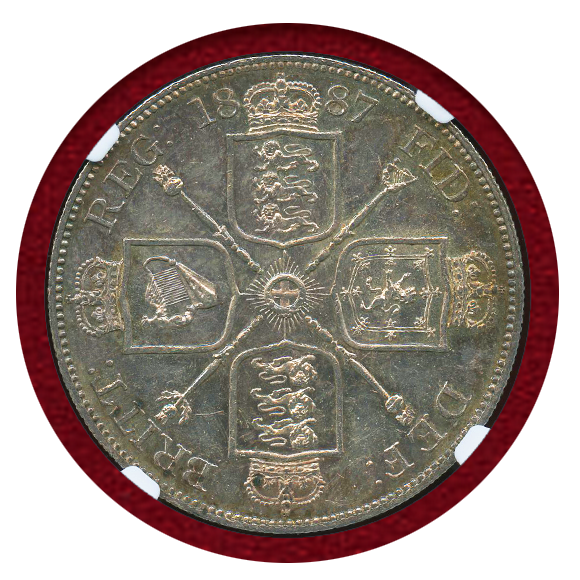 JCC | ジャパンコインキャビネット / イギリス 1887年 4シリング銀貨 ヴィクトリア ジュビリーヘッド NGC MS60