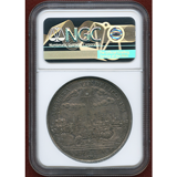 ドイツ アウグスブルク 1744年 ターラー 銀貨 都市景観 NGC AU55