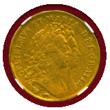 【SOLD】イギリス 1691年 5ギニー 金貨 ウィリアム&メアリー 象と城 NGC XF45