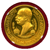 オーストリア (1916) 金メダル フランツ・ヨーゼフ1世 NGC MS64