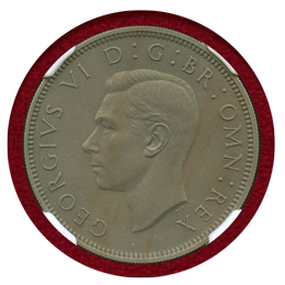 イギリス 1950年 フローリン 銅ニッケル貨 マットプルーフ ジョージ6世 PF64MATTE