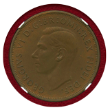 イギリス 1950年 ペニー 銅貨 マットプルーフ ジョージ6世 PF64BN MATTE