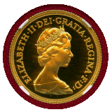 【SOLD】イギリス 1980年 ソブリン 金貨 エリザベス2世 PF70UC