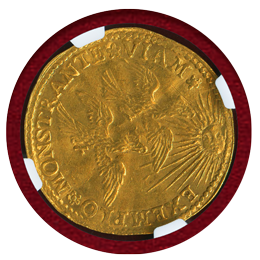 イタリア ヴェネチア (1695)Ⅱ 4ゼッキーノ 金貨 シルヴェストル・ヴァリエロ XF45