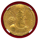 【SOLD】ササン朝ペルシャ AD240-272年 ディナール金貨 シャープール1世 AU