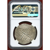 スペイン セビリア 1612年 8レアル コブ銀貨 フェリペ3世 NGC MS62