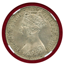 イギリス 1883年 銀貨 ヴィクトリア女王 フローリン(2S) NGC MS63