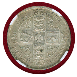 イギリス 1883年 銀貨 ヴィクトリア女王 フローリン(2S) NGC MS63