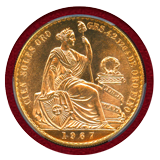 【SOLD】ペルー 1967年 100ソル 金貨 女神座像 PCGS MS66
