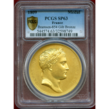 【SOLD】フランス 1809年 ギルトブロンズ ナポレオン1世 ラーブの戦い戦勝記念 SP63