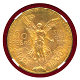 メキシコ 1930年 50ペソ 金貨 勝利の女神 NGC MS64