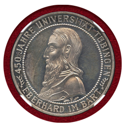 ドイツ ワイマール共和国 1927F 5マルク 銀貨 テュービンゲン NGC PF63CAM