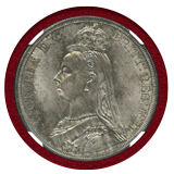 【SOLD】イギリス 1887年 クラウン 銀貨 ヴィクトリア ジュビリーヘッド NGC MS64+