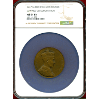 イギリス 1937年 銅メダル エドワード8世戴冠記念 NGC MS64BN