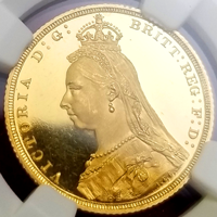 【SOLD】イギリス 1887年 ソブリン 金貨 ヴィクトリア ジュビリーヘッド PF63UC