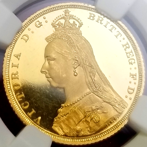 JCC | ジャパンコインキャビネット / 【SOLD】イギリス 1887年 ソブリン 金貨 ヴィクトリア ジュビリーヘッド PF63UC