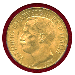 イタリア 1911R 50リレ 金貨 建国50周年記念 PCGS MS62