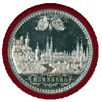 ドイツ ニュルンベルク 1896年 メダル2枚セット バイエルン博覧会 NGC MS62