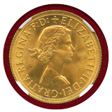 【SOLD】イギリス 1959年 ソブリン 金貨 エリザベス2世 NGC MS65