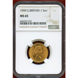 【SOLD】イギリス 1959年 ソブリン 金貨 エリザベス2世 NGC MS65