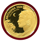 イギリス 2024年 25ポンド(1/4oz) 金貨 ブリタニア NGC PF70UC FDI
