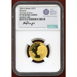 イギリス 2024年 25ポンド(1/4oz) 金貨 ブリタニア NGC PF70UC FDI