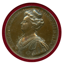 イギリス 1708年 銅メダル アン女王 リール要塞占領記念 PCGS SP58