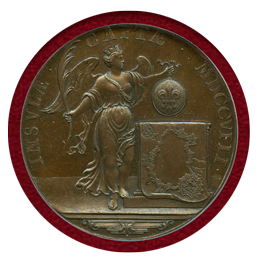 イギリス 1708年 銅メダル アン女王 リール要塞占領記念 PCGS SP58