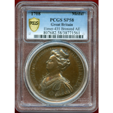 イギリス 1708年 銅メダル アン女王 リール要塞占領記念 PCGS SP58
