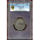 ドイツ ニュルンベルク (1701) 2ターラー 銀貨 都市景観 レオポルト1世 PCGS AU58